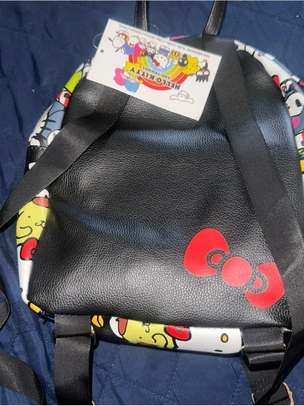 Hello Kitty and Friends Colorful MINIBackpack in White, Black, Red, Blue, Yellow